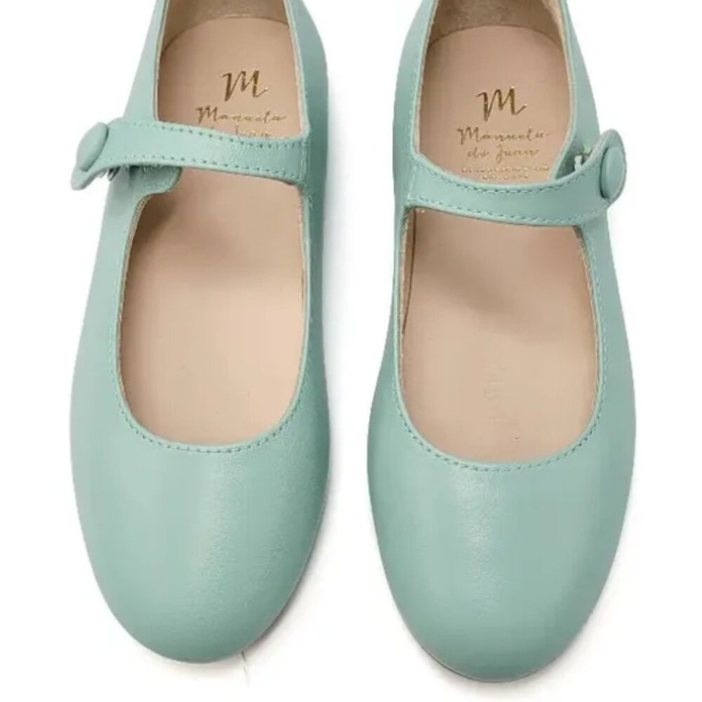 Manuela de Juan  Manuela De Juan Guity Aqua (Mint) Nappa Mary Jane